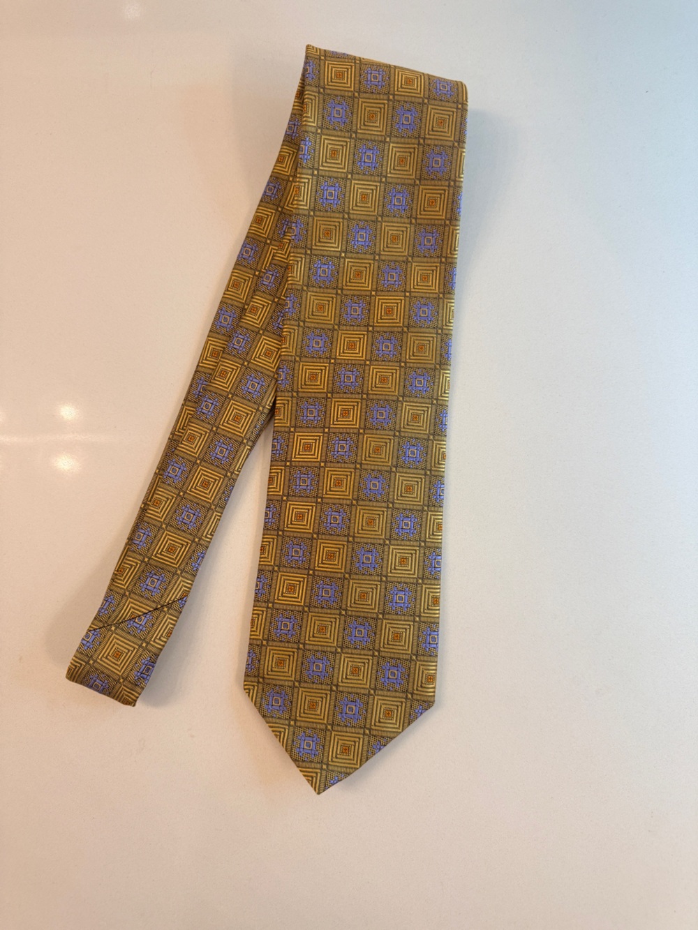 Robert Talbott By Nordstrom Gold Geometric Tie